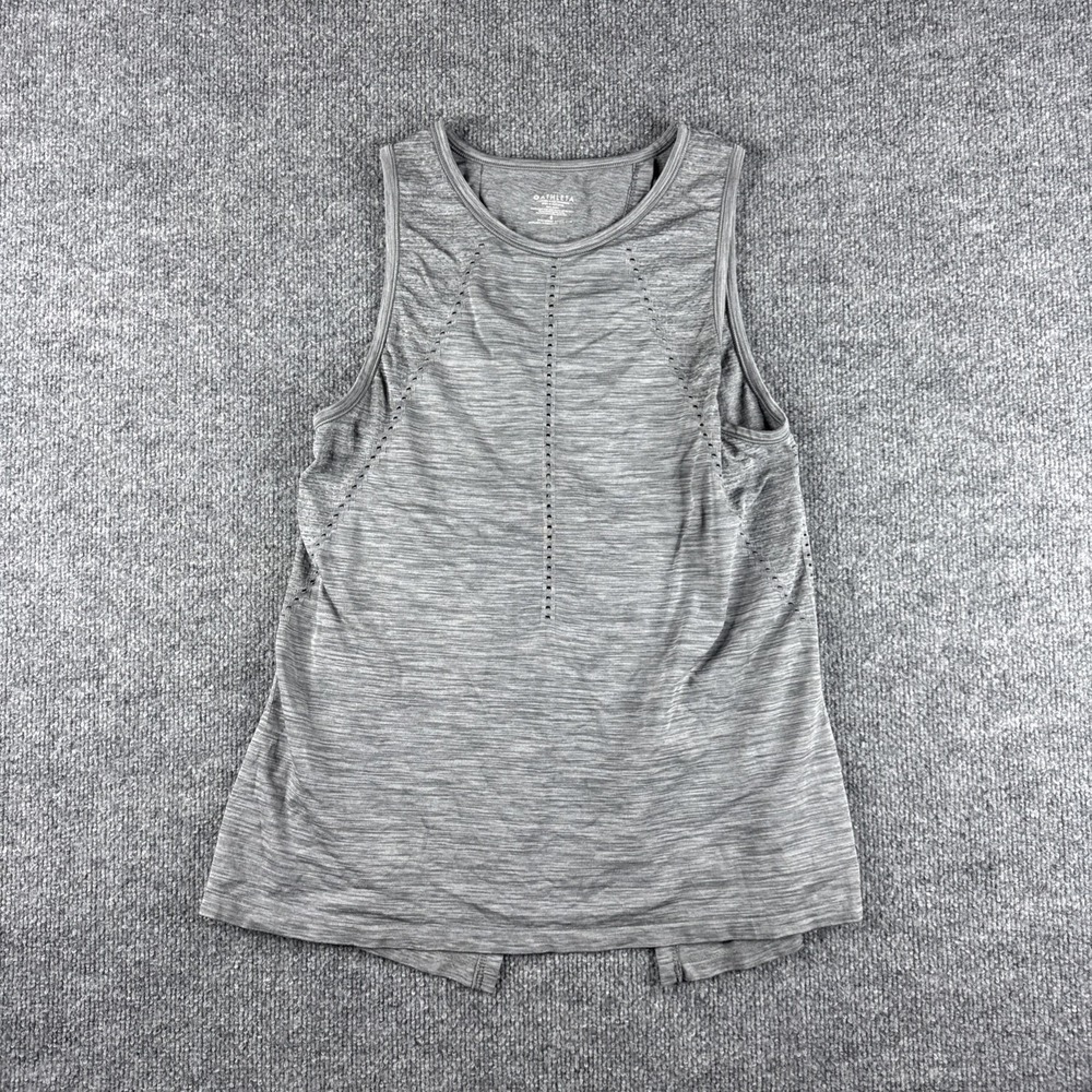 Athleta Foothill Seamless Tank Top Womens S Gray Sleeveless Athletic Gym Yoga